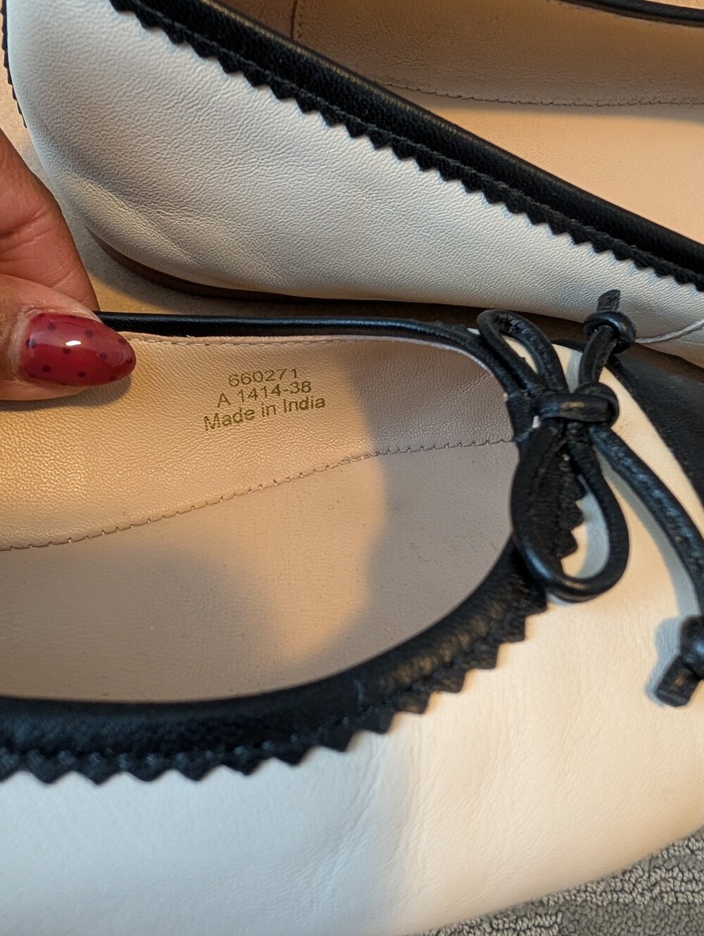 Boden Two Tone Ballet Flats - Picture 3 of 7